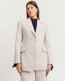Country Road Organically Grown Linen Yarn Dyed Blazer 14 Sand AU644514