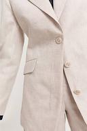 Country Road Organically Grown Linen Yarn Dyed Blazer 14 Sand AU644514