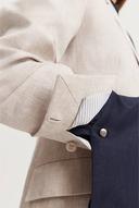 Country Road Organically Grown Linen Yarn Dyed Blazer 14 Sand AU644514