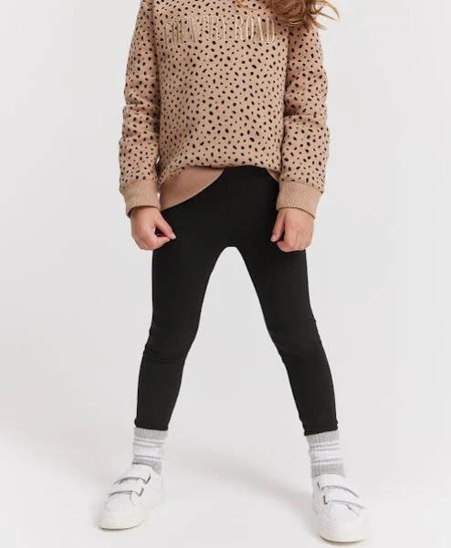 Country Road Solid Rib Legging 10 Black AU495301
