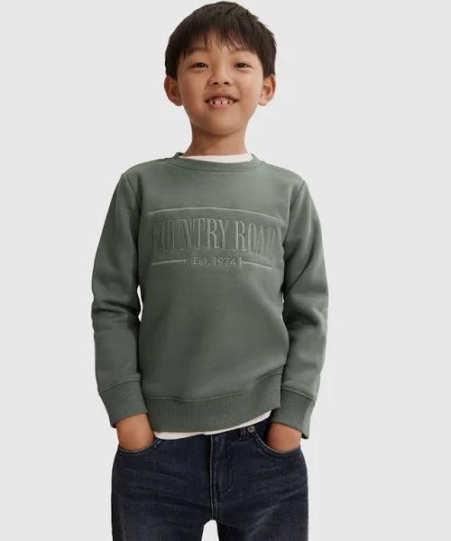 Country Road Verified Australian Cotton Heritage Sweat 7 Sage AU380922