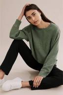 Country Road Women's Verified Australian Heritage Sweat Top Sage in Size XL | 100% Cotton