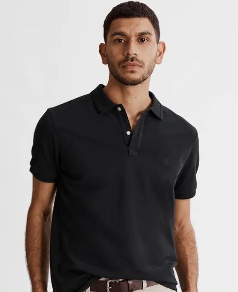 Country Road Verified Australian Cotton Pique Polo XL Black AU387148