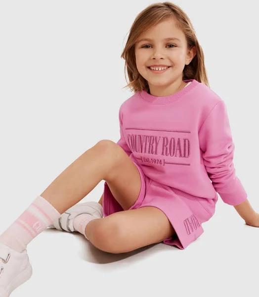 Country Road Verified Australian Heritage Sweat Mtlc Fuchsia in Size 2 | 100% Cotton