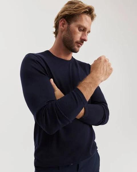 Country Road Verified Australian Merino Wool Crew Knit XL Navy AU497790