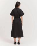 Country Road Women's Cotton Shirt Dress Black in Size 14