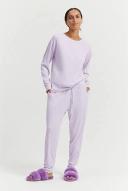 Country Road Women's Luxe Rib Pyjama Jogger Violet Tint in Size Large