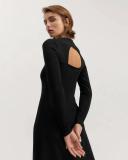 Country Road Women's Midi Rib Dress Black in Size XS