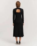 Country Road Women's Midi Rib Dress Black in Size XS