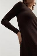 Country Road Women's Midi Rib Dress Chocolate in Size XS