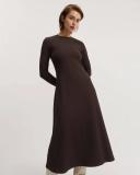 Country Road Women's Midi Rib Dress Chocolate in Size XS