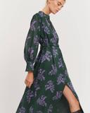 Country Road Women's Print Gathered Midi Dress Winter Floral Print in Size 10