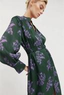 Country Road Women's Print Gathered Midi Dress Winter Floral Print in Size 4