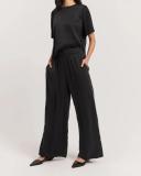 Country Road Women's Pull-On Cupro Pants Black in Size 8