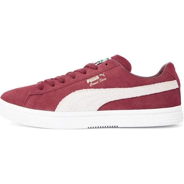 Court Star Suede Unisex Sneakers in Cabernet/White/Team Gold, Size 5.5 by Puma