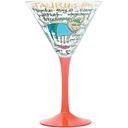 Coyote Hand Painted Martini Zodiac (Libra)