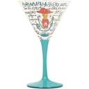Coyote Hand Painted Martini Zodiac (Libra)
