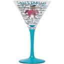Coyote Hand Painted Martini Zodiac (Libra)