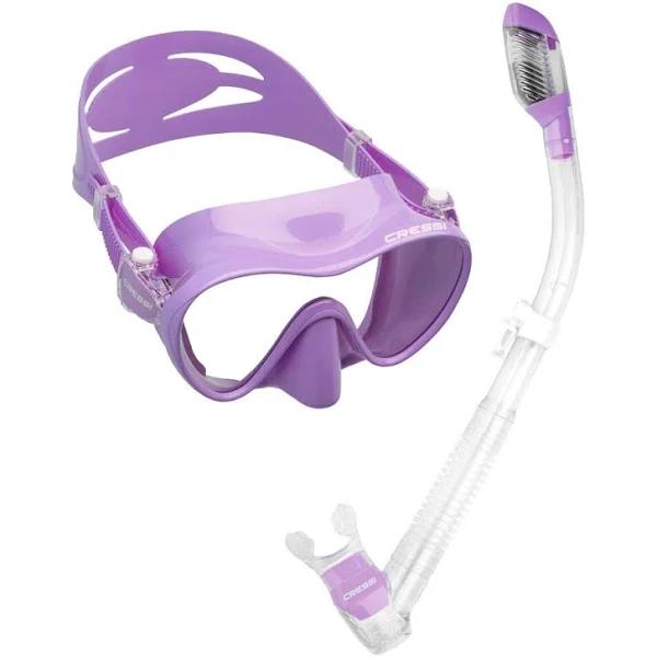 Cressi F1 + Dry MS Set Lilac