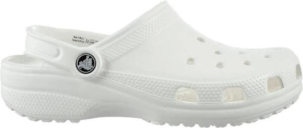 Crocs Adult Unisex Classic Clogs, White, M10/W12