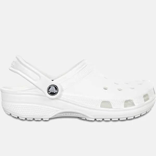 Crocs Adult Unisex Classic Clogs, White, M7W9
