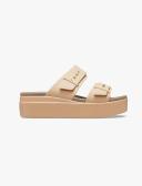 Crocs Brooklyn Buckle Low Wedge - Khaki W5