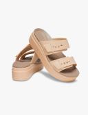 Crocs Brooklyn Buckle Low Wedge - Khaki W5