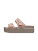 Crocs Brooklyn Buckle Low Wedge - Pale Blush W7