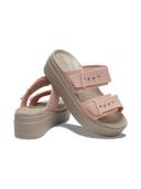 Crocs Brooklyn Buckle Low Wedge Sandals Pink EU 38-39 Woman