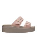 Crocs Brooklyn Buckle Low Wedge Sandals Pink EU 38-39 Woman