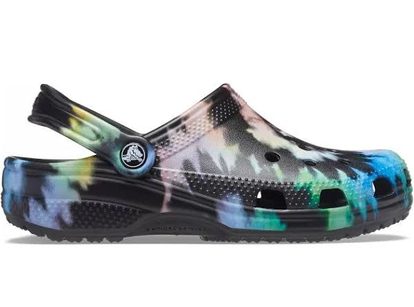 Crocs Classic Clog Tie Dye Black Multi-color