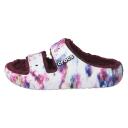 Crocs Classic Cozzzy Tie Dye Womens Garnet/Multi Sandals