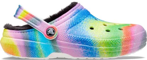 Crocs Classic Lined Spray Dye Clog 208045 White/Multi