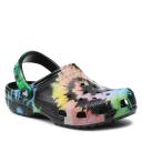 Crocs Classic Tie Dye Graphic Clog Black Multicolor - 38-39