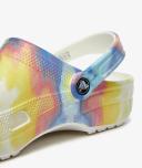 Crocs Classic Tie-Dye Graphic Clogs - White & Multi