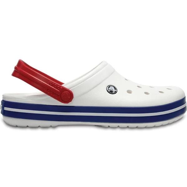 Crocs Crocband Clog Sandal (White/Blue Jean)