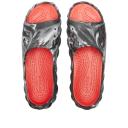 Crocs Echo Marbled Slide; Black / Flame, W8/M6