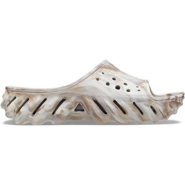 Crocs - Echo Marbled Slide Bone Multi - 40 / Marrón / Uni