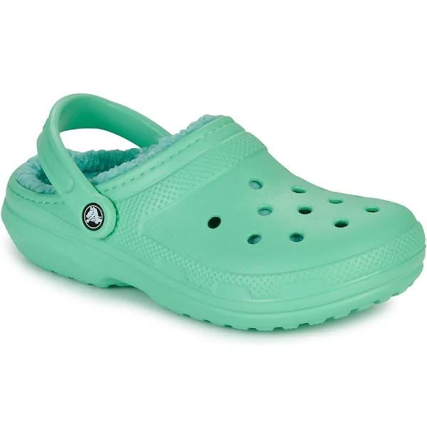 Crocs Green Classic Lined Clogs