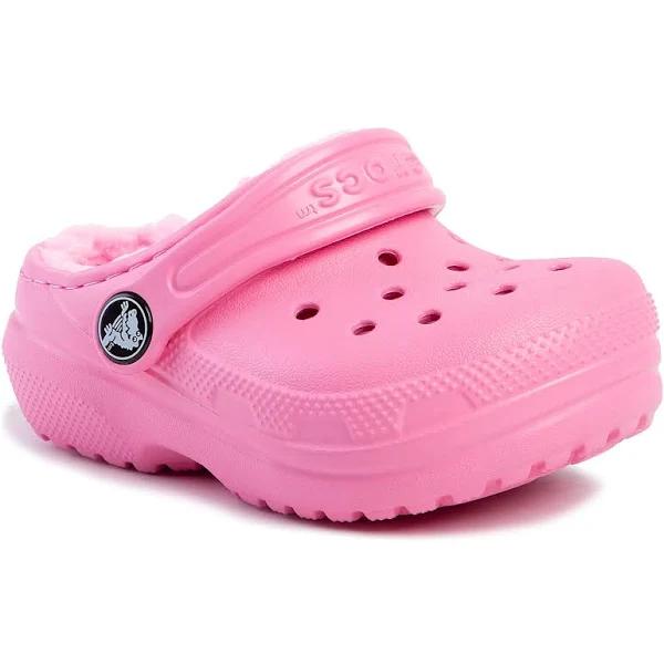 Crocs Kids Classic Lined Clog Pink Croslite Clogs