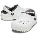 Crocs Kids Classic Lined Clog White/Grey Croslite Clogs