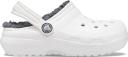 Crocs Kids Classic Lined Clog White/Grey Croslite Clogs