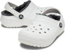 Crocs Kids Classic Lined Clog White/Grey Croslite Clogs