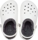 Crocs Kids Classic Lined Clog White/Grey Croslite Clogs