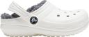 Crocs Kids Classic Lined Clog White/Grey Croslite Clogs