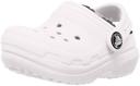 Crocs Kids Classic Lined Clog White/Grey Croslite Clogs