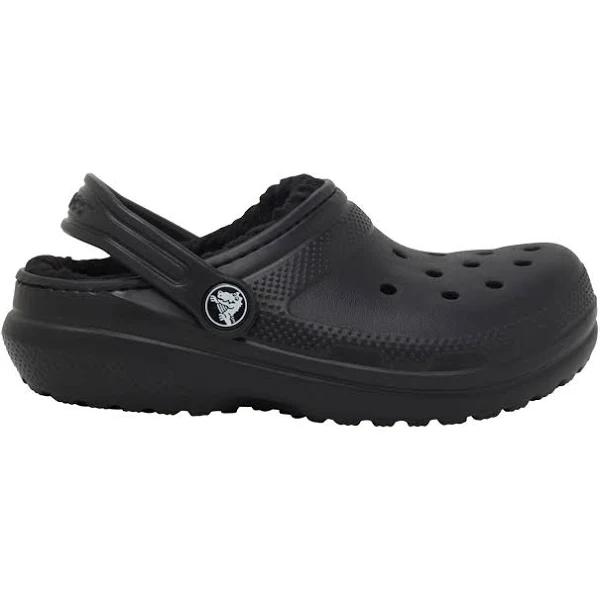Crocs Kids' Classic Lined Clogs Black/Black C10