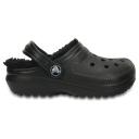 Crocs Kids' Classic Lined Clogs Black/Black C12