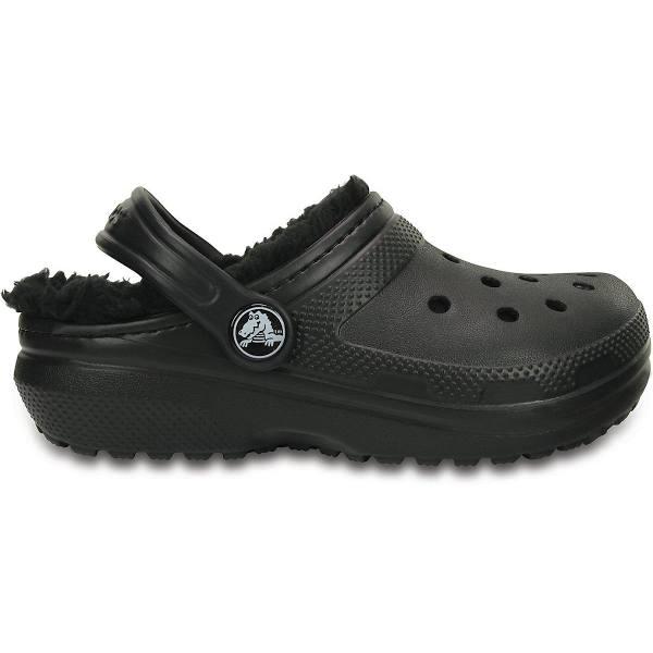 Crocs Kids' Classic Lined Clogs Black/Black J2
