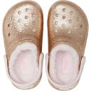 Crocs Kids Classic Lined Glitter Clog K Gold/Pink Croslite Clogs
